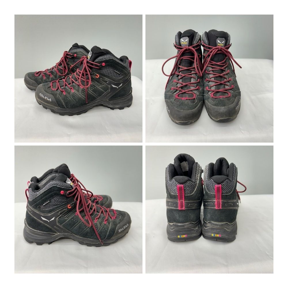 Salewa Alp Mate Mid hiking‎ boots women's 7 waterproof black out virtual pink
